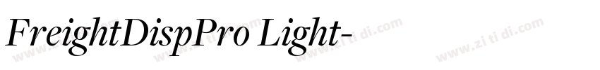FreightDispPro Light字体转换